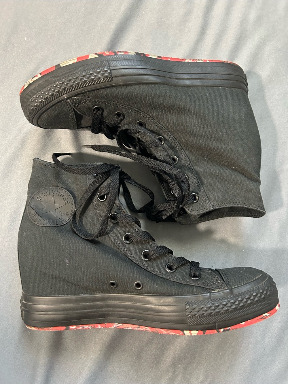 Converse Chuck Taylor All Star Hidden Wedge Women's Size 10 Black Sneakers Shoes
